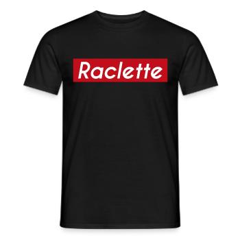 Raclette| Wintergericht| Schmelzkäse| Berg - Männer T-Shirt - Schwarz - Vorne - AI Model Male 178 light (178cm)