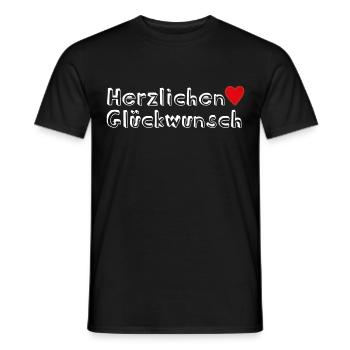 Herzlichen Glückwunsch Geschenkidee - Männer T-Shirt - Schwarz - Vorne - AI Model Male 178 light (178cm)