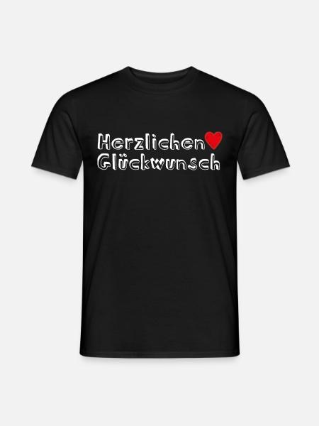 Herzlichen Glückwunsch Geschenkidee - Männer T-Shirt - Schwarz
