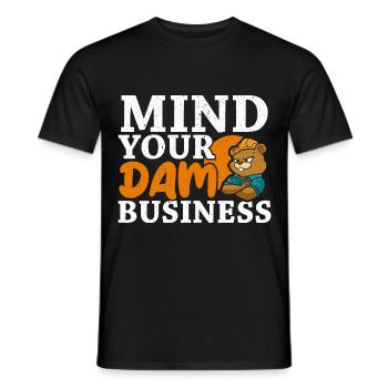 of your dam business Wildlife Animal - Men's T-Shirt - black - Front - AI Model Male 178 light (178cm)