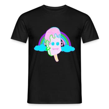 Happy Rainbow Ice Cream Ice Cream Kids Fantasy - Men's T-Shirt - black - Front - AI Model Male 178 light (178cm)