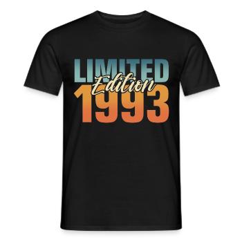 30e anniversaire 1993 Né 30 ans - T-shirt homme - noir - Devant - AI Model Male 178 light (178cm)