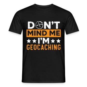 I'm at Geocaching Geocacher Geocache - Men's T-Shirt - black - Front - AI Model Male 178 light (178cm)