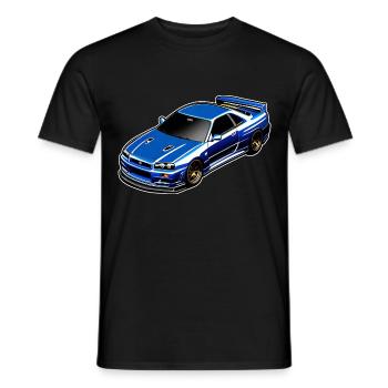 Jdm / Tuning / Turbocharger / Rims / Chiptuning - Men's T-Shirt - black - Front - AI Model Male 178 light (178cm)