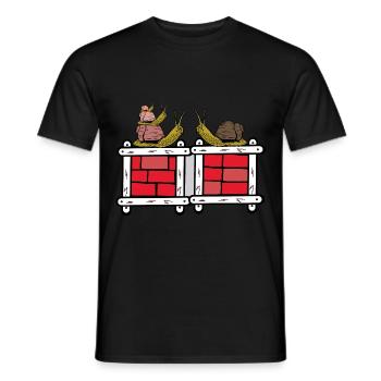 Schnecken Familie Schnecke Schneckenhaus Kind - Männer T-Shirt - Schwarz - Vorne - AI Model Male 178 light (178cm)