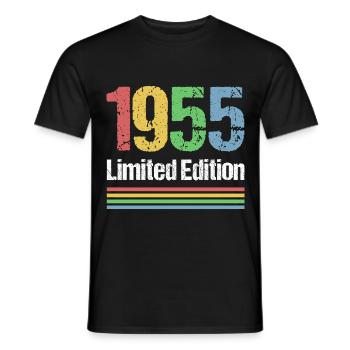 70e anniversaire 1955 Édition limitée - T-shirt homme - noir - Devant - AI Model Male 178 light (178cm)