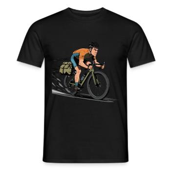 Cycliste Vélo de route Vélo de route Vélo de route - T-shirt homme - noir - Devant - AI Model Male 178 light (178cm)