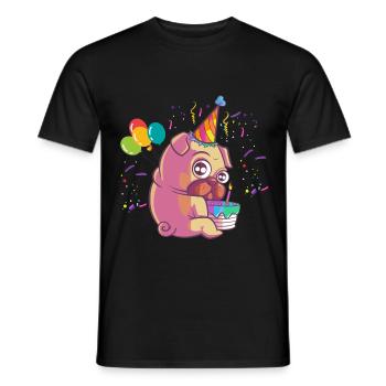 Dog Shirt Favorite Animal Birthday Gift - Men's T-Shirt - black - Front - AI Model Male 178 light (178cm)