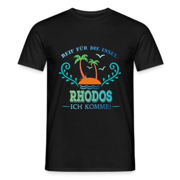 Urlaub – Shirt Familienurlaub Rhodos Geschenk - Männer T-Shirt - Schwarz - Vorne - AI Model Male 178 light (178cm)