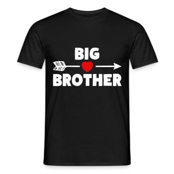 BIG BROTHER Frères et sœurs Cœur - T-shirt homme - noir - Devant - AI Model Male 178 light (178cm)