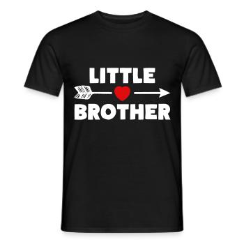 PETIT FRÈRE FRÈRE Et sœur Coeur - T-shirt homme - noir - Devant - AI Model Male 178 light (178cm)