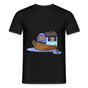 Navire Ahoi House Bateau à rames Bateau à aubes Marin - T-shirt homme - noir - Devant - AI Model Male 178 light (178cm)
