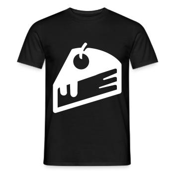 Icône du gâteau au fromage - T-shirt homme - noir - Devant - AI Model Male 178 light (178cm)