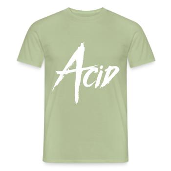 ACID - Men's T-Shirt - sage - Front - AI Model Male 178 light (178cm)