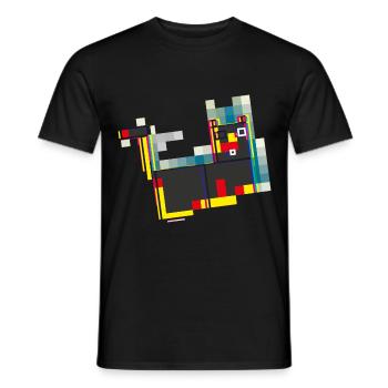 CHAT QUATRE - T-shirt homme - noir - Devant - AI Model Male 178 light (178cm)