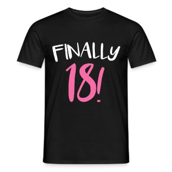 18e anniversaire 18 ans Dix-huit ans - T-shirt homme - noir - Devant - AI Model Male 178 light (178cm)