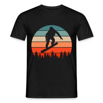Snowboarding gift idea for snowboarders Snowboar - Men's T-Shirt - black - Front - AI Model Male 178 light (178cm)