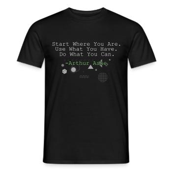 Mindset Start Where You Are Geometric Inspirationa - Men's T-Shirt - black - Front - AI Model Male 178 light (178cm)