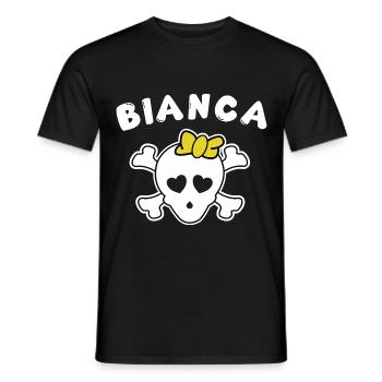 Pirate Bianca Design for Girls and Women - Men's T-Shirt - black - Front - AI Model Male 178 light (178cm)
