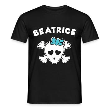Pirate Beatrice Design pour les filles et les femmes - T-shirt homme - noir - Devant - AI Model Male 178 light (178cm)