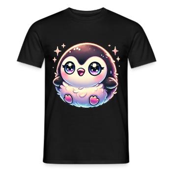 Super Cute Kawaii Baby Penguin - Männer T-Shirt - Schwarz - Vorne - AI Model Male 178 light (178cm)