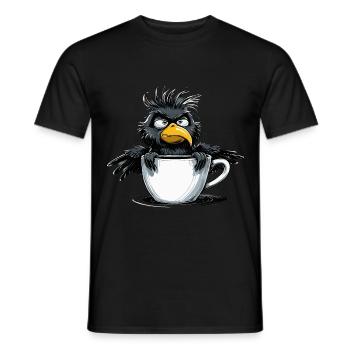 Bird don't want coffee before you ask no - Men's T-Shirt - black - Front - AI Model Male 178 light (178cm)