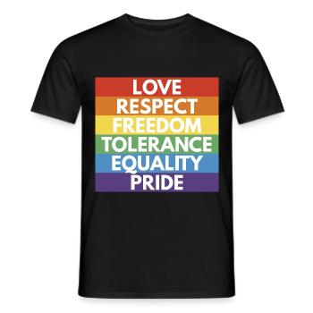LGBTQ+ - T-shirt homme - noir - Devant - AI Model Male 178 light (178cm)