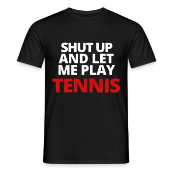 tennis / Tennis / Tennis spieler / Tennis Spielen - Männer T-Shirt - Schwarz - Vorne - AI Model Male 178 light (178cm)