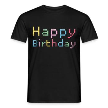 Joyeux anniversaire Félicitations Idée cadeau - T-shirt homme - noir - Devant - AI Model Male 178 light (178cm)