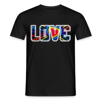 Liebe zum Valentinstag - Männer T-Shirt - Schwarz - Vorne - AI Model Male 178 light (178cm)