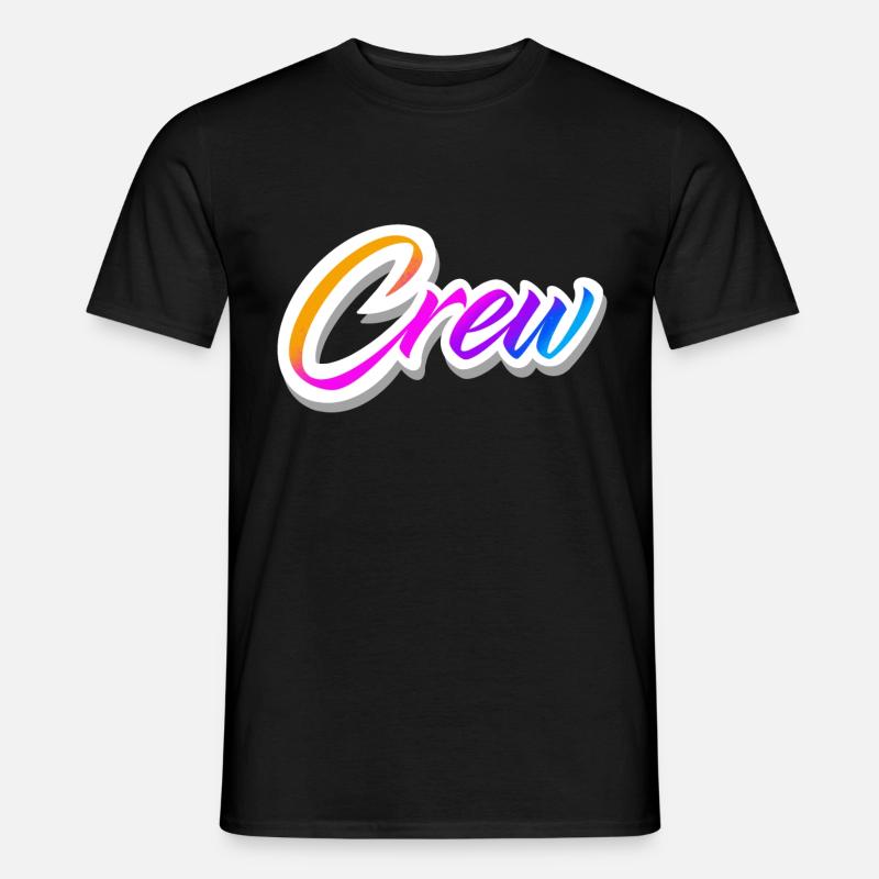Crew Bunt - Männer T-Shirt - Schwarz