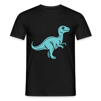 Blue Baby Dino - Dinosaur for Kids - Men's T-Shirt - black - Front - AI Model Male 178 light (178cm)