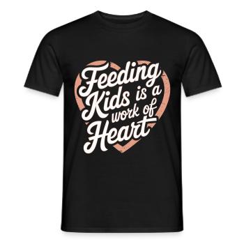 Feeding Kids Is A Work Of Heart 8 - Männer T-Shirt - Schwarz - Vorne - AI Model Male 178 light (178cm)