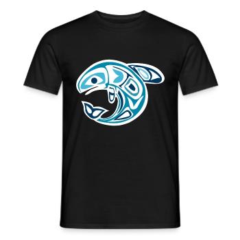 Wal - Männer T-Shirt - Schwarz - Vorne - AI Model Male 178 light (178cm)