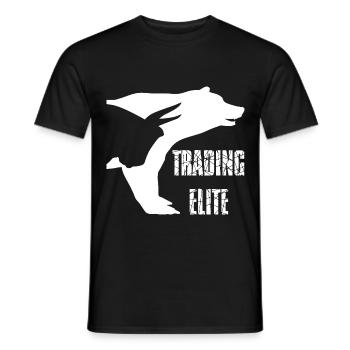TRADING ELITE - Men's T-Shirt - black - Front - AI Model Male 178 light (178cm)
