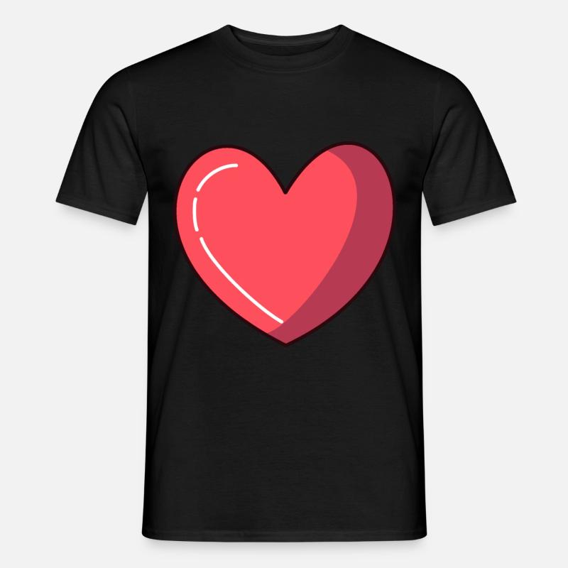 Herz Comic Liebe - Männer T-Shirt - Schwarz