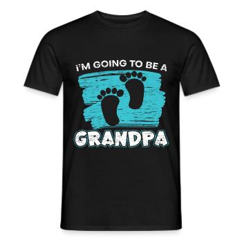 Je deviens grand-père grand-père chanceux - T-shirt homme - noir - Devant - AI Model Male 178 light (178cm)