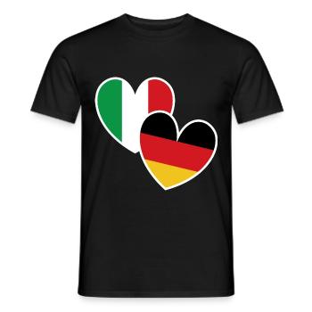 Italy - Men's T-Shirt - black - Front - AI Model Male 178 light (178cm)
