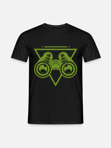 Télescope binoculaire - T-shirt homme - noir