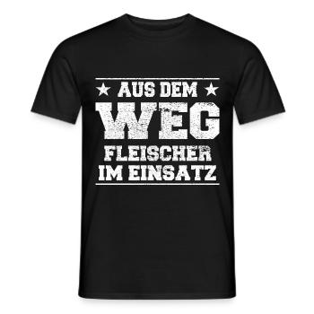 Aus dem Weg Fleischer im Einsatz Design - Männer T-Shirt - Schwarz - Vorne - AI Model Male 178 light (178cm)