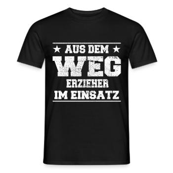 Aus dem Weg Erzieher im Einsatz Design - Männer T-Shirt - Schwarz - Vorne - AI Model Male 178 light (178cm)