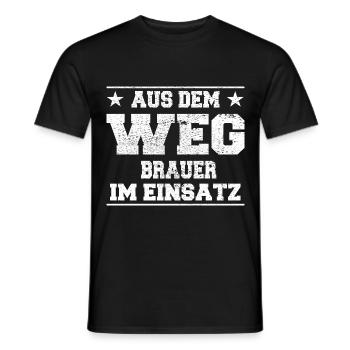 Aus dem Weg Brauer im Einsatz Design - Männer T-Shirt - Schwarz - Vorne - AI Model Male 178 light (178cm)