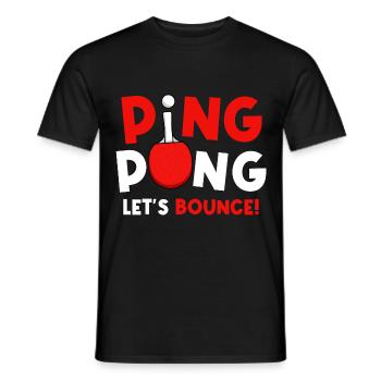 Ping Pong Let's Bounce - Table Tennis - T-shirt homme - noir - Devant - AI Model Male 178 light (178cm)
