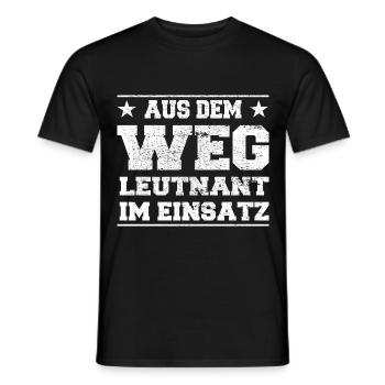 Aus dem Weg Leutnant im Einsatz Design - Männer T-Shirt - Schwarz - Vorne - AI Model Male 178 light (178cm)