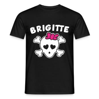 Pirate Brigitte Design pour les filles et les femmes - T-shirt homme - noir - Devant - AI Model Male 178 light (178cm)