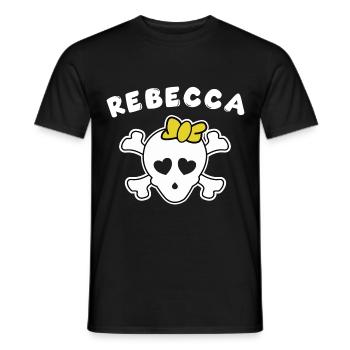 Pirate Rebecca Design for Girls and Women - Men's T-Shirt - black - Front - AI Model Male 178 light (178cm)