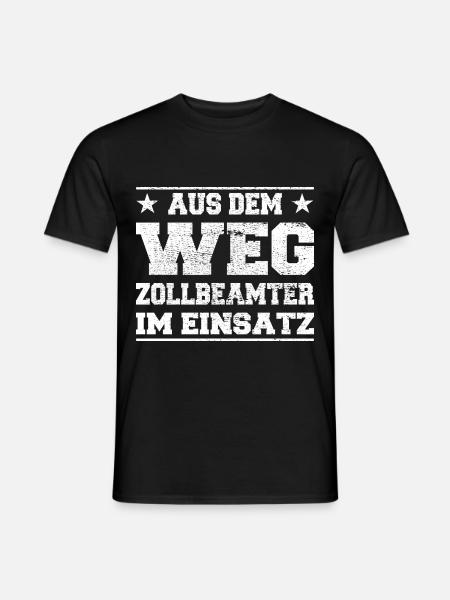 Aus dem Weg Zollbeamter im Einsatz Design - Männer T-Shirt - Schwarz