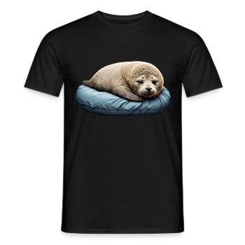 Official Robbe Sleep Shirt - Men's T-Shirt - black - Front - AI Model Male 178 light (178cm)