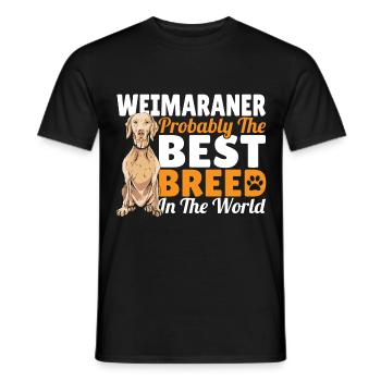 Weim Dog Weimaraner Lover Weimaraner Fanartikel - Männer T-Shirt - Schwarz - Vorne - AI Model Male 178 light (178cm)