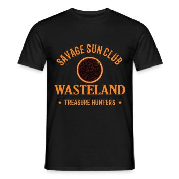 Savage Sun Club Wasteland Treasure Hunters Design - Männer T-Shirt - Schwarz - Vorne - AI Model Male 178 light (178cm)